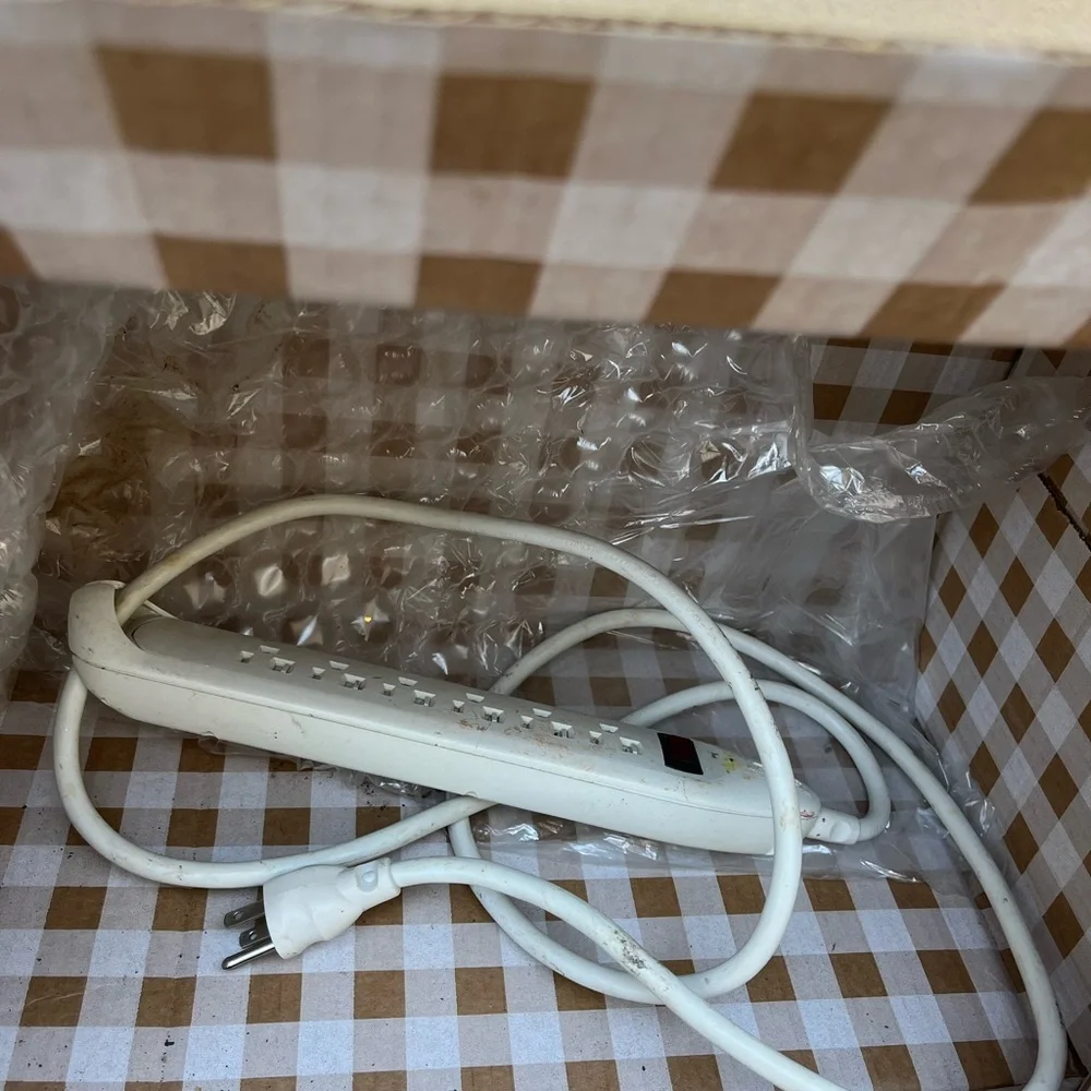 White Power Strip with Surge Protection